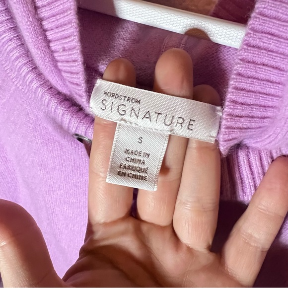 Nordstrom Signature 100% Cashmere Hoodie Sweater - Picture 8 of 9